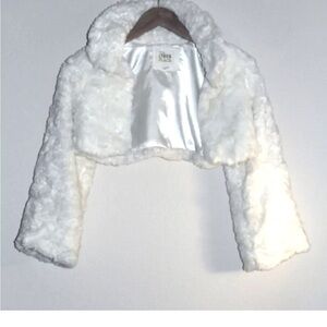 Palace 1989 vintage bolero jacke lambs wool, faux fur, Girls M 7/8